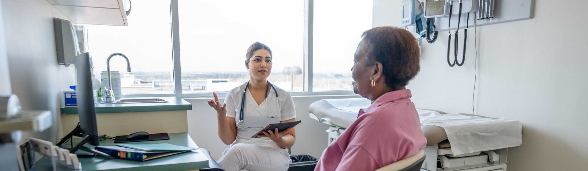 Older woman at a doctors appointment