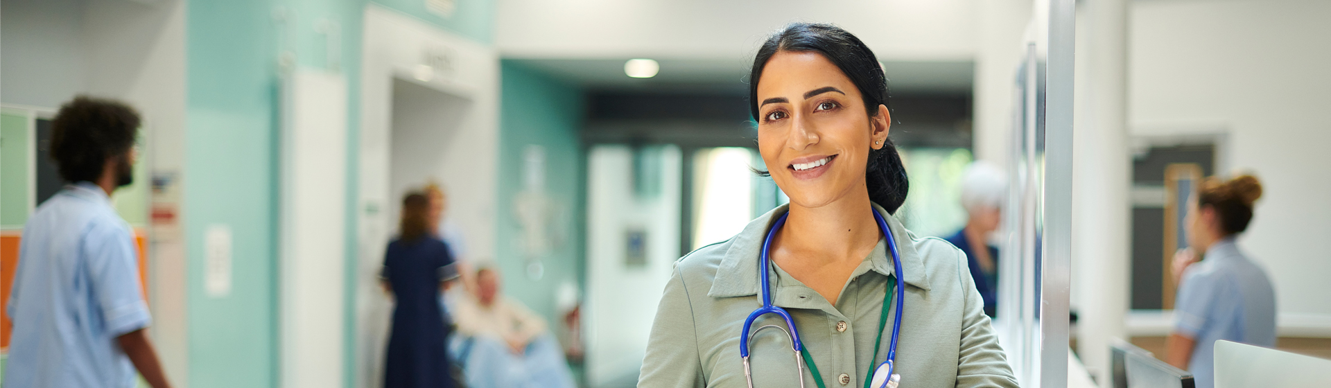 Woman healthcare provider smiling